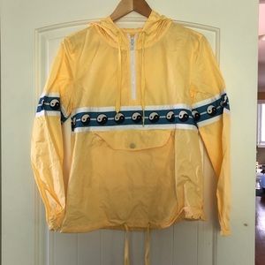 YinYang yellow windbreaker, size S. NEW W TAGS